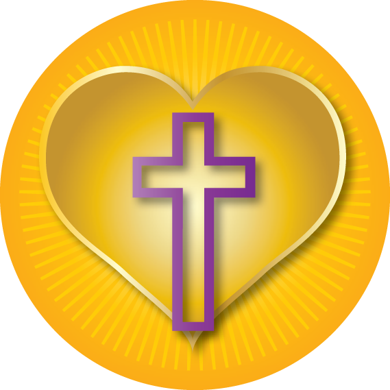 Live the Gospel icon — heart with cross